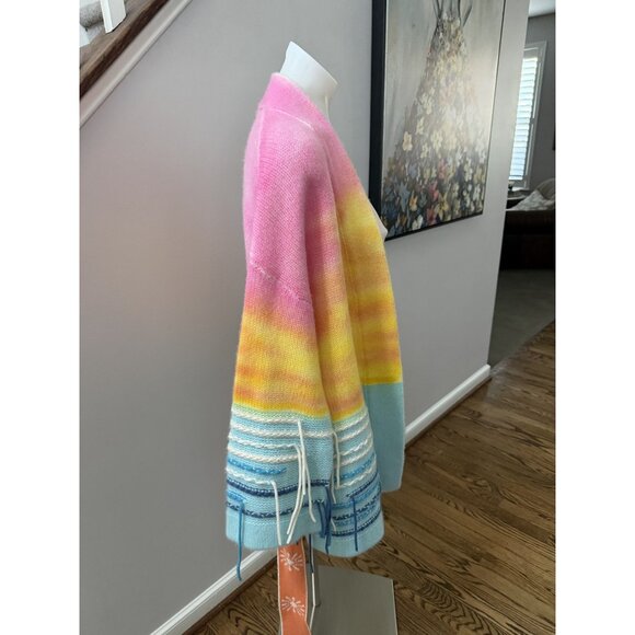 CANESSA Sunset Belted Cardigan 100% Cashmere Size 2 - Picture 10 of 16